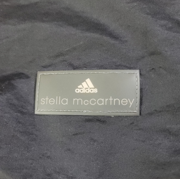 Adidas By Stella McCarthy Core Fleece Ruched Athletic Zip Jacket Medium Black - Picture 2 of 10